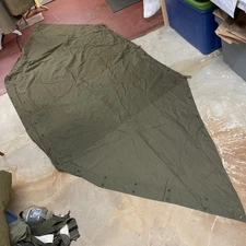 1963 USGI US Army Military Shelter Half Canvas Army Field Tent OD Green Vietnam