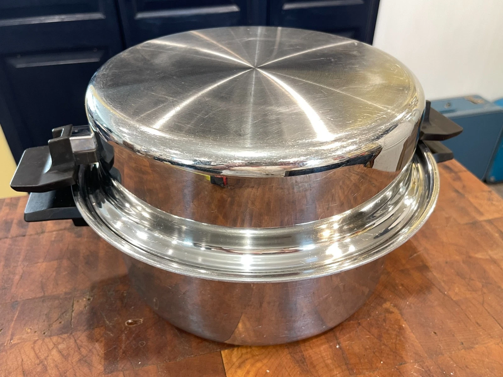 VTG 12” Miracle Maid 18/8 Stainless Steel 5 Ply Mira-Plex 6 Liter/Qt Dutch Oven
