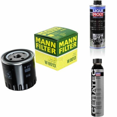 MANN-FILTER ÖLFILTER W 8013 + LIQUI MOLY Cera Tec 3721 + Motorspülung 2427