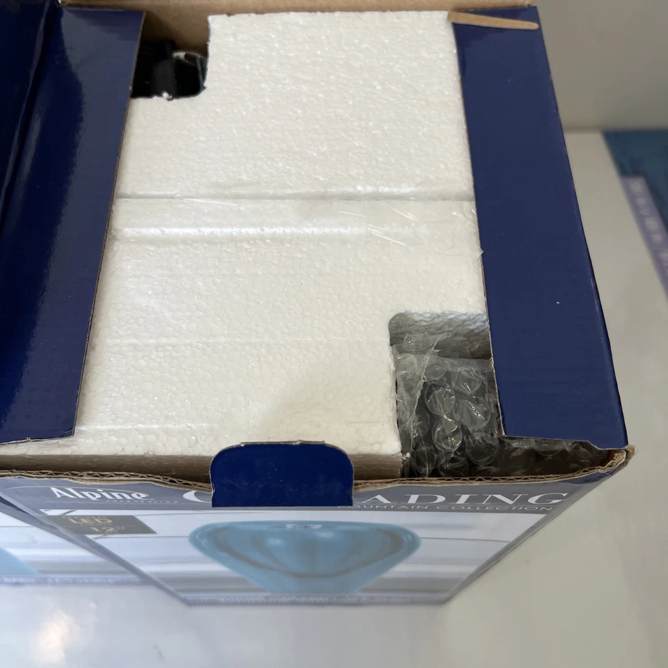 Alpine Corporation Tarro de Agua Fuente Turquesa LED Resistente a la Intemperie 12 pulgadas de Alto Foto 4 de 4