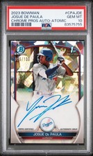 2023 Bowman Josue De Paula 1st Chrome Atomic Refractor Auto /100 PSA 10