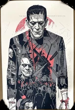 FRANKENSTEIN SCREEN PRINT BY TYLER STOUT #200/300 UNIVERSAL MONSTERS CODA Mondo