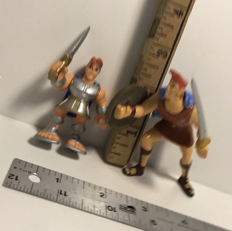 Lot of Two Hercules Figures from Disney Animated Film from ‘97 As-Is. 3” Inches