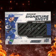 2019-20 Upper Deck Engrained Rookie Signature Shots Zack MacEwen Auto 102/249