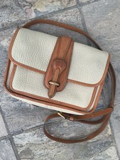 Dooney  Bourke East West vintage 80  s crossbody shoulder bag R125 cream and tan