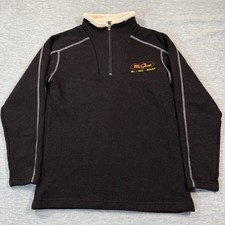 Kuhl Sweater Men Small Black Alfpaca Fleece 1/4 Zip Pullover Mt. Grant Ski Board