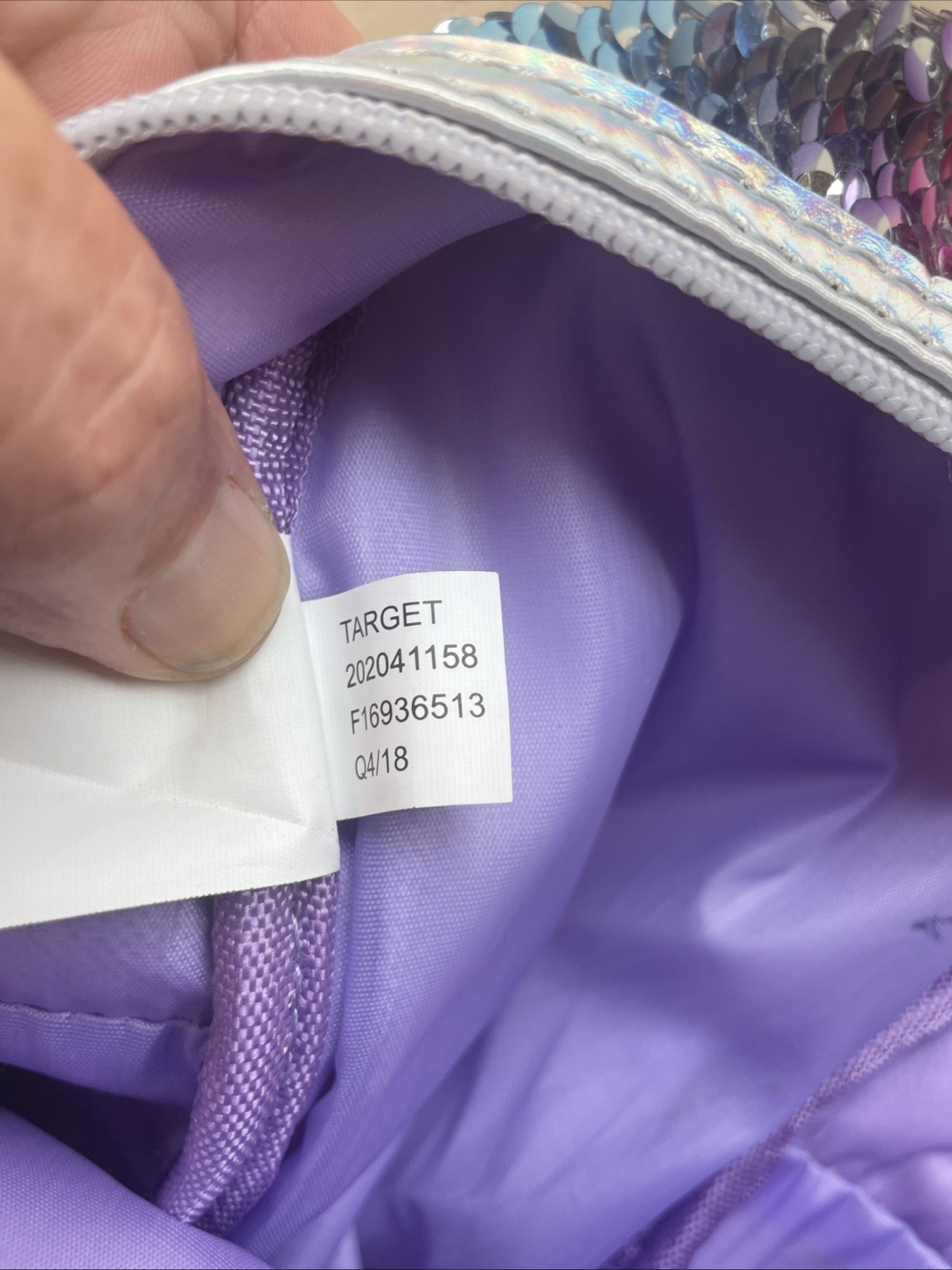 Holographic sequined Mini Back Pack Adjustable Sh… - image 8