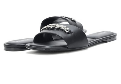 DKNY Women's Dania Flat Slide Black 8