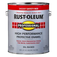 RUST-OLEUM 242257 Alkyd EnamelSafeRedGloss,1gal 3ZHX7