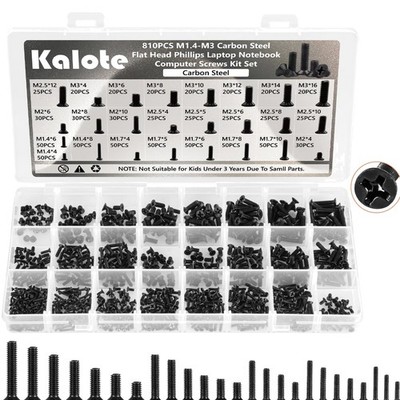 PC Schrauben Set 810 Stück Mikroschrauben M2 SSD Gehäuse Laptop Reparatur Kit