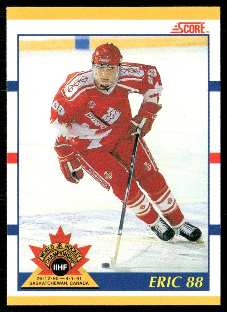 1991-92 SCORE ROOKIE AND TRADED ERIC LINDROS CANADA #88T