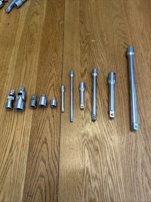 #ad HUSKY Tool Lot ExtensionsAdapters Universal Joint 1 4”3 8” amp; 1 2” Drives $40.00