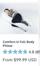 Moonlight Slumber Comfort-U Total Body Support Pillow - Full Adult Size