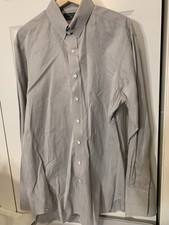 Tom James Men  s Sz XL Dress Shirt Button Down Collar DMJ Initial Sleeves