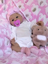 Silicone Reborn Baby Doll Girl Soft Floppy Squishy Lifelike 19 Newborn 7 Lbs