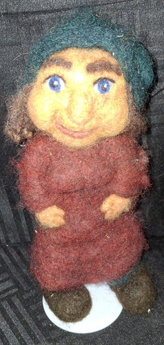 Vintage Needle Felted Gnome Doll Handmade 9 Inch Christmas Tomte Folk Art