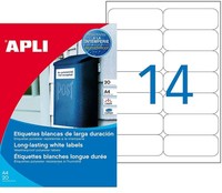 Agipa Wetterfeste Folien Etiketten 99,1 X 38,1 Mm Weiß 280 Etiketten