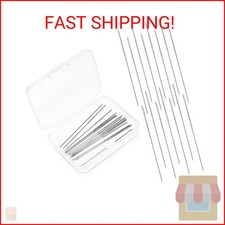 15Pcs Snag Nab It Tool 2.36 x 0.03 Inch Snag Repair Needle Tool with Case, Leath