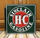 Sinclair H-C Gas Flange Sign Double Sided Vintage Style Wall Decor