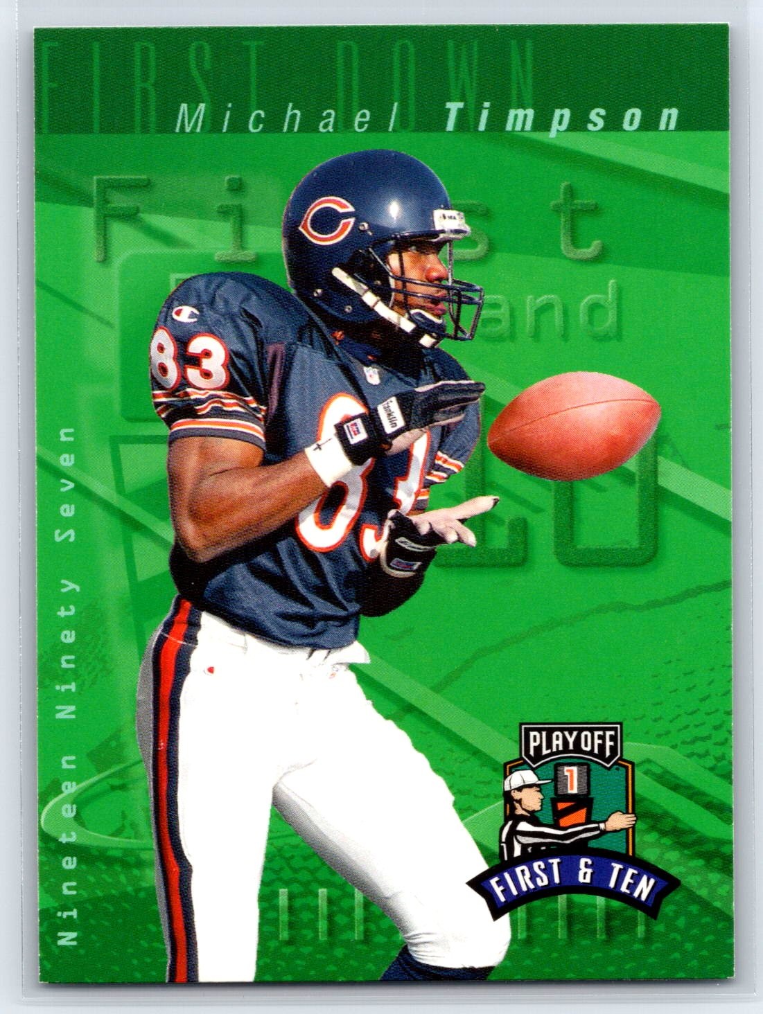 1997 Playoff First & Ten Michael Timpson Chicago Bears #205