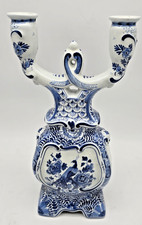 Antiker Perceleyne Fles Royal Delft Kerzenst�...