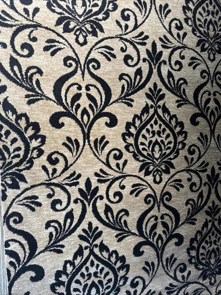 5x8 Area Rug  Very Heavy Pile Browns Tan floral modern - Image 2 of 3