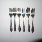 VTG Set Of 6 Silver Plate Pastry Forks Loxley Pattern M.S. LTD EPNS England — photo 1