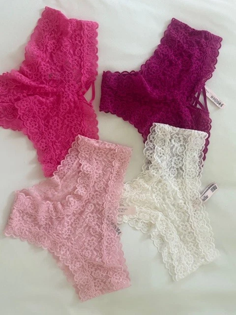 Panty descarado de encaje Victoria’s Secret | Ropa interior floral para mujer | Talla M L Foto 2 de 4