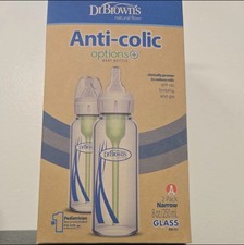 Dr. Brown's Natural Flow Anti-Colic Options Narrow Baby Bottle 2 Pack 8oz