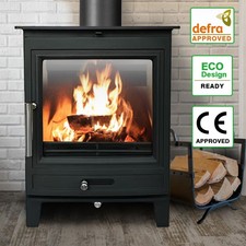 Defra Approved 5KW Multifuel Stove Wood Log Steel Burner Fireplace Eco Design UK