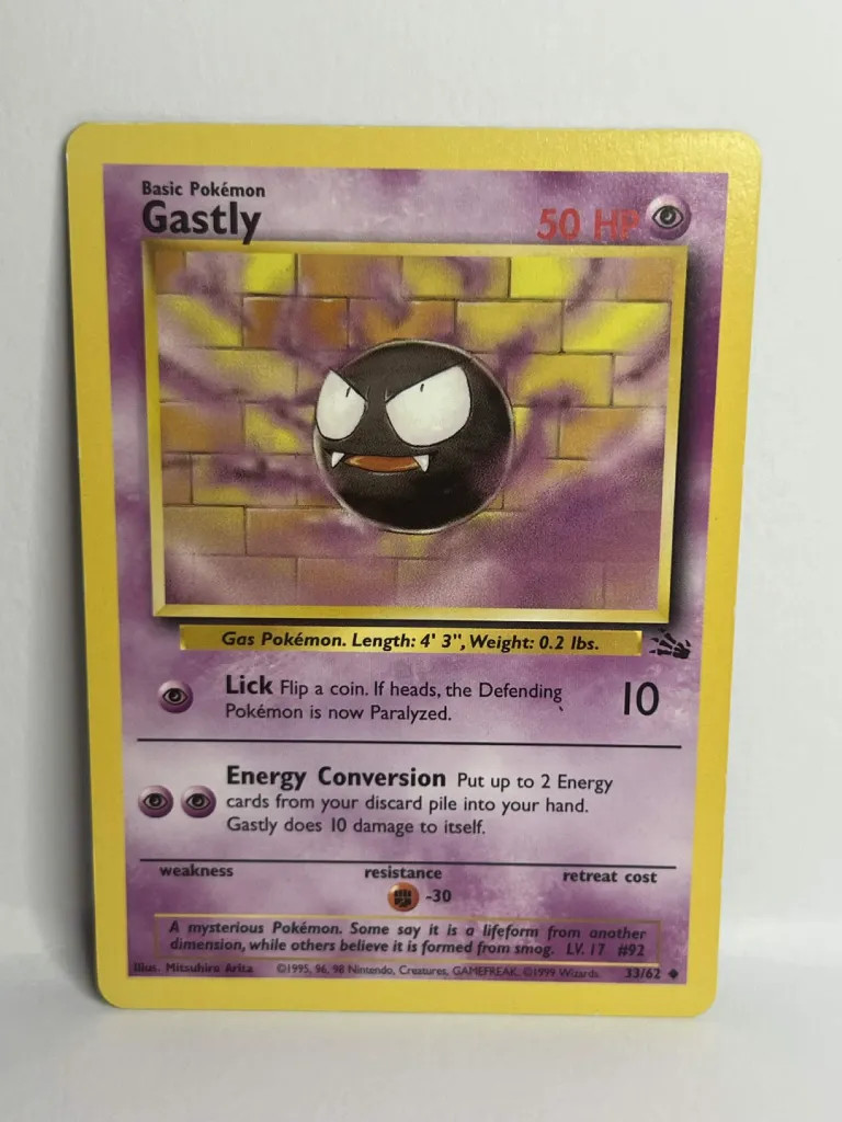 GASTLY 33/62 FOSSIL UNLIMITED UNCOMMON NM POKEMON