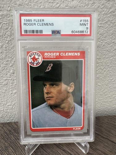1985 FLEER #155 ROGER CLEMENS RC RED SOX PSA 9