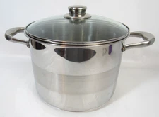 Wolfgang Puck Bistro Elite Cookware 10 QT 18-10 Stainless Steel Stock Pot & Lid
