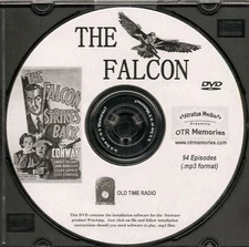 THE FALCON - 94 Shows Old Time Radio In MP3 Format OTR On 1 DVD