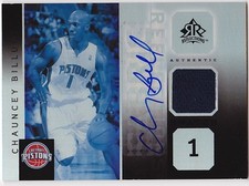 2005-06 Upper Deck Reflections CHAUNCEY BILLUPS Auto Jersey Card #d 1/1