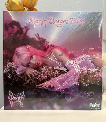 Peach PRC Manic Dream Pixie 1 Year Anniversary Pixie Dust Heart Vinyl Splatter