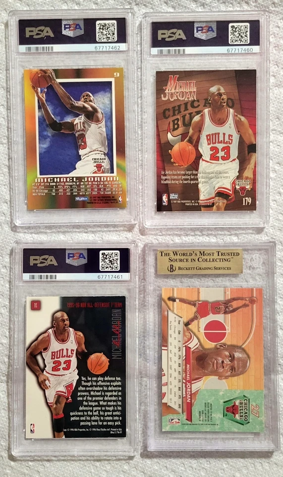 Conjunto de cartas Michael Jordan com classificação 4, Fleer Ultra e Skybox - Imagem 2 de 4