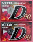 Lot 2 K7 audios vierges neuves cellophanées TDK 90. IEC 1/ Type 1 .Port gratuit