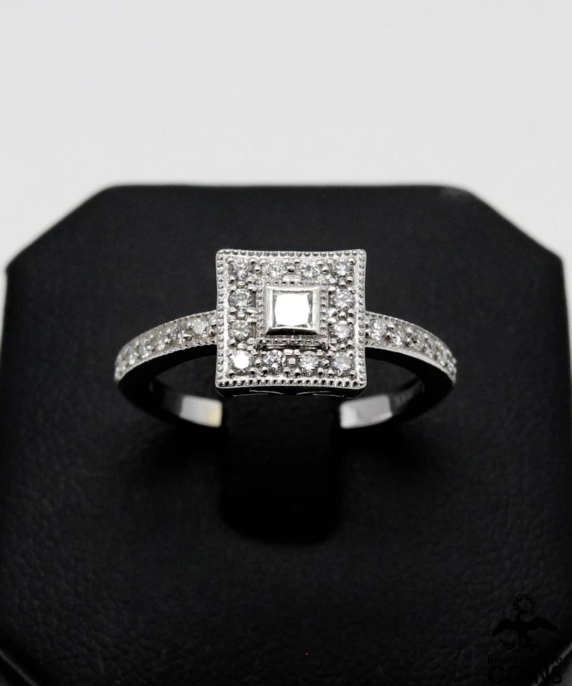 Anillo de cóctel Charriol de diamantes de oro blanco de 18 k ~1/3 CTW Foto 4 de 4