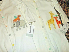 3F Vintage NWT 9M 6-9M Carter's Safari Set of 2 Sleepers Giraffe Elephant Fox