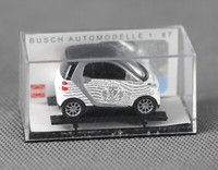 Busch 46125 (H0, 1:87) Smart Fortwo Coupé 2007 Polizei Luxemburg - Neuware!