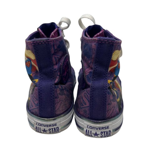 Chuck Taylor Converse All-Star DC Super Hero Girls 3 High Top Sneakers Shoes - Picture 7 of 11
