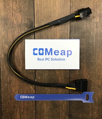 COMeap Molex Male to CPU 8 Pin (4+4) EPS-12V Power Adapter Converter Sleeved