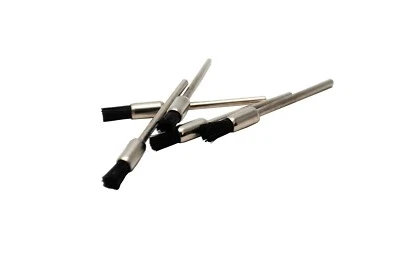 PROOPS Pack of 5 Narrow Wheel Brushes, Black Nylon, 2.3mm Shank. X1284