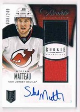 2013-14 ROOKIE ANTHOLOGY DUAL JERSEYS AUTOGRAPH STEFAN MATTEAU ROOKIE AUTO DUAL