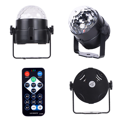 N / A Disco Ball Party Lights Strobe Light Disco Lights with Remote Control DJ Lighting, Rgbp 7 Colors Stage par Light for Car Home Room Dance Parties