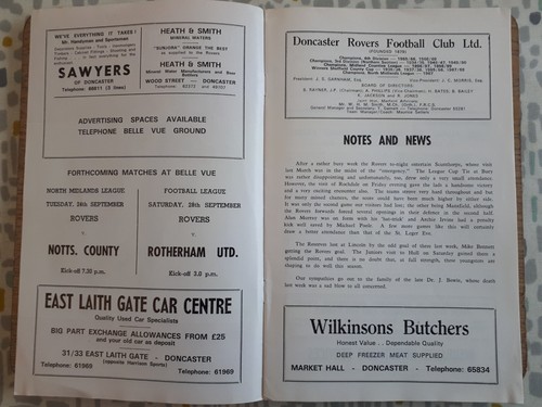 Doncaster Rovers v Scunthorpe United Programme - League Div 4 - 17th Sep 1974 - Picture 4 of 5