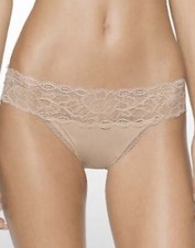 3 Pair Calvin Klein Lace-Trim Seductive Comfort Bikini Underwear, Bare Size 2X