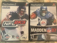 Madden NFL 07, NFL 2K3 Bundle- Sony Playstation 2 PS2 Sega Sports, EA Sports CIB