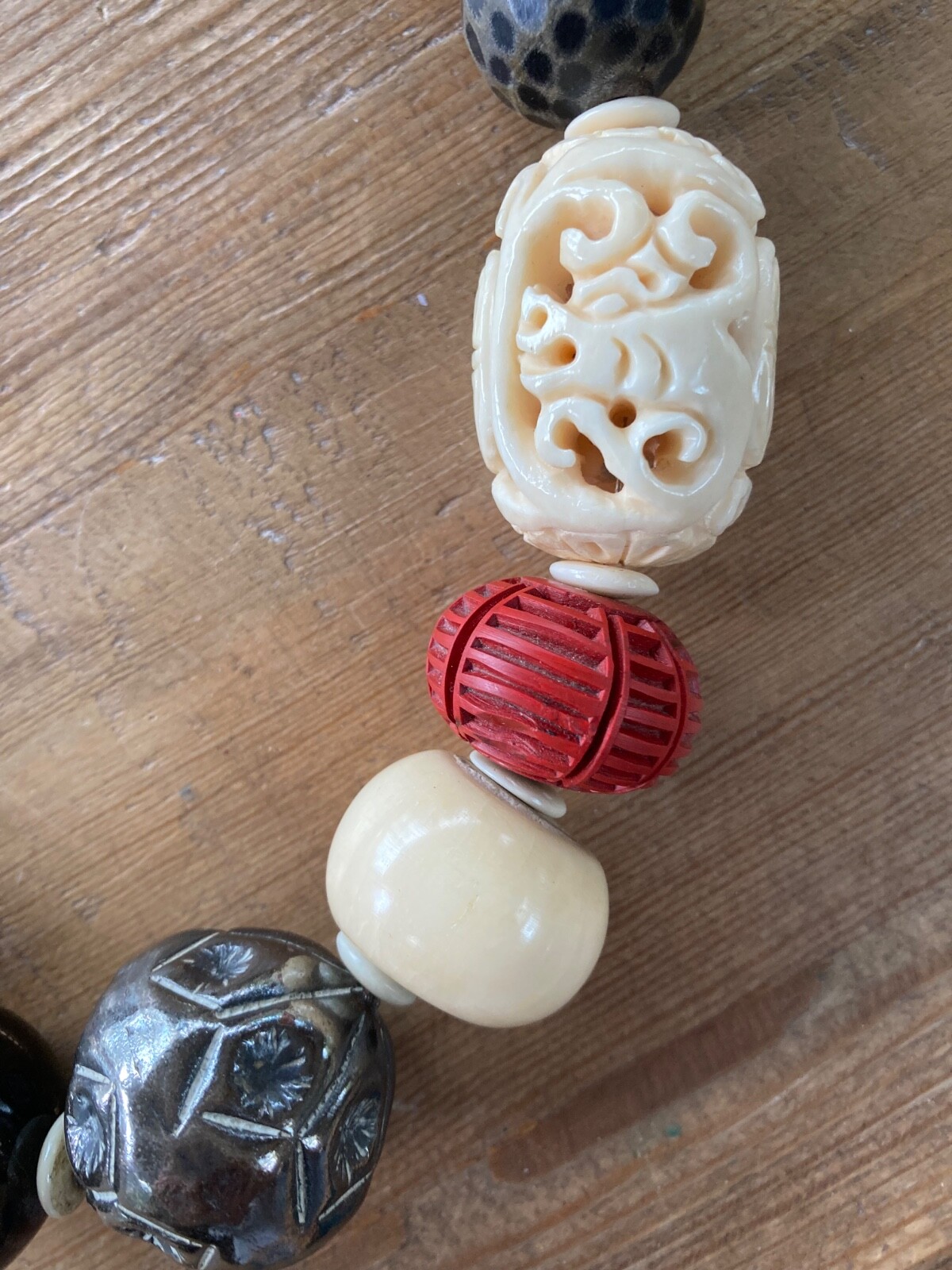 Asian Inspired Chunky Bead Statement Necklace - image 3